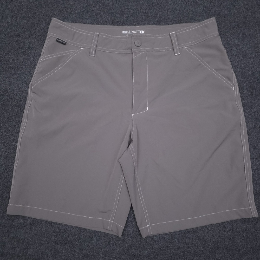 Ariat Tek Men's Size 35 Gray Work Outdoor Athletic Shorts Inseam 10"